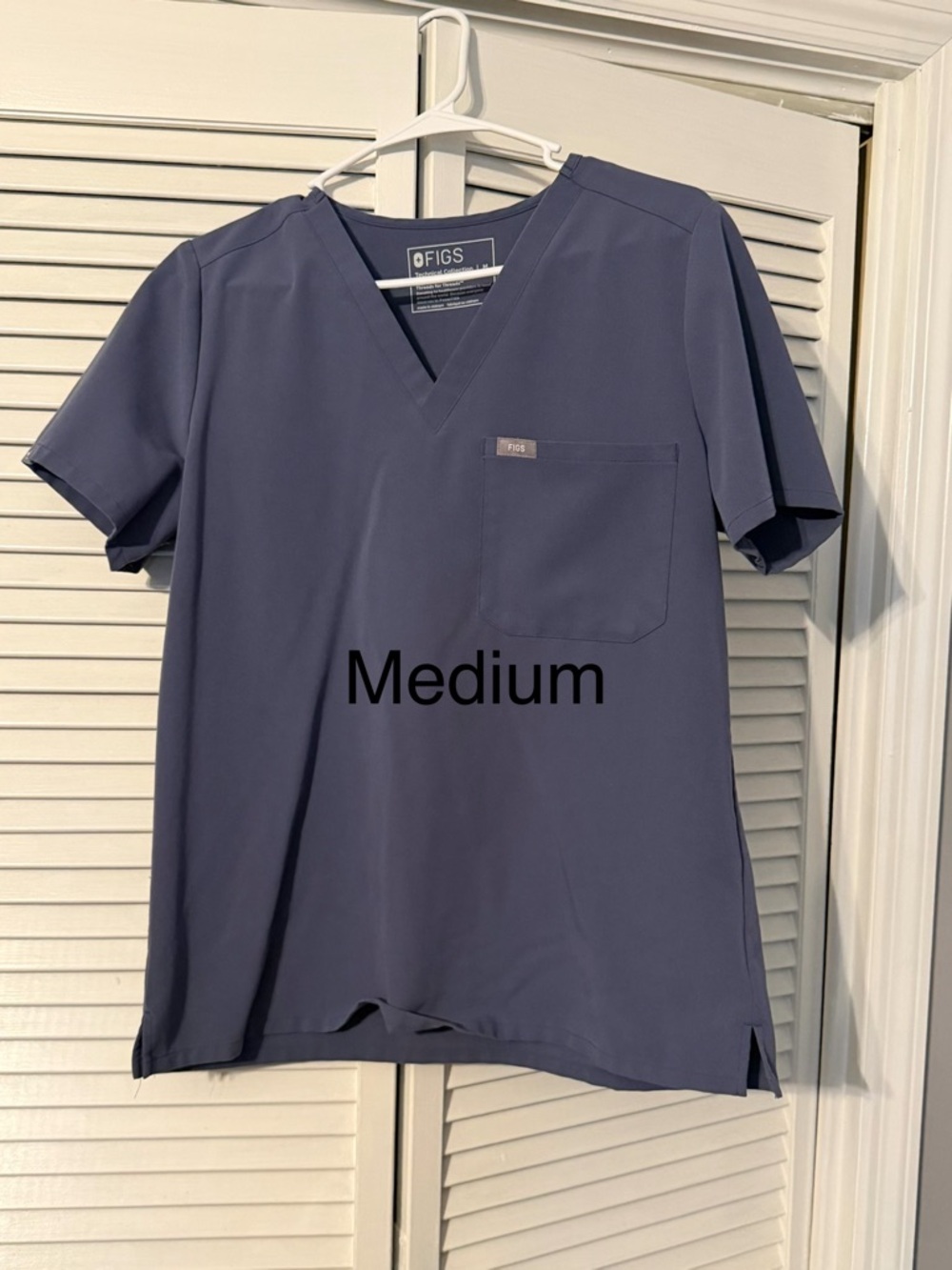 FIGS slate blue scrub set